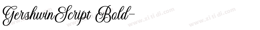 GershwinScript Bold字体转换